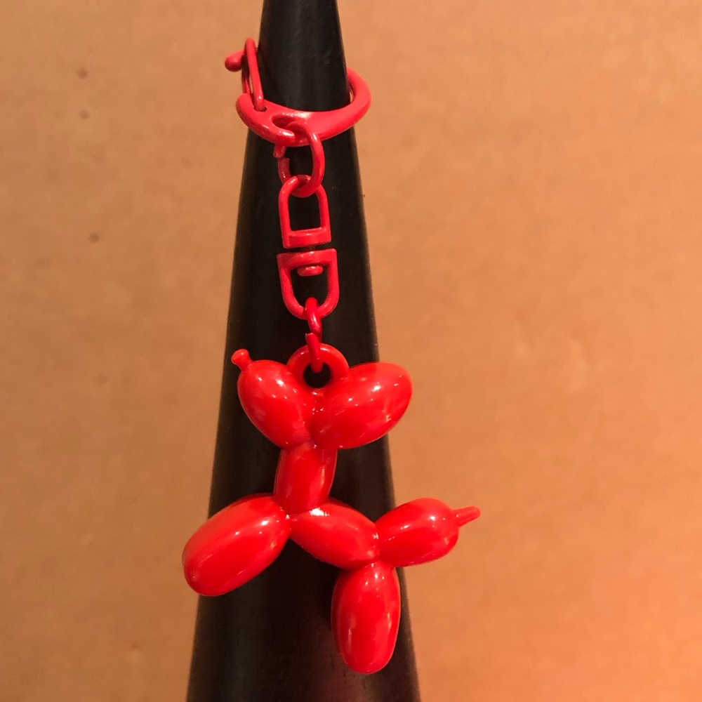 3/$20 Red Bubble Balloon Dog Keychain